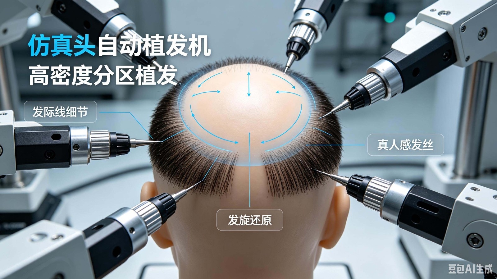 高端仿真人偶靠什么出圈？仿真头自动植发机，...