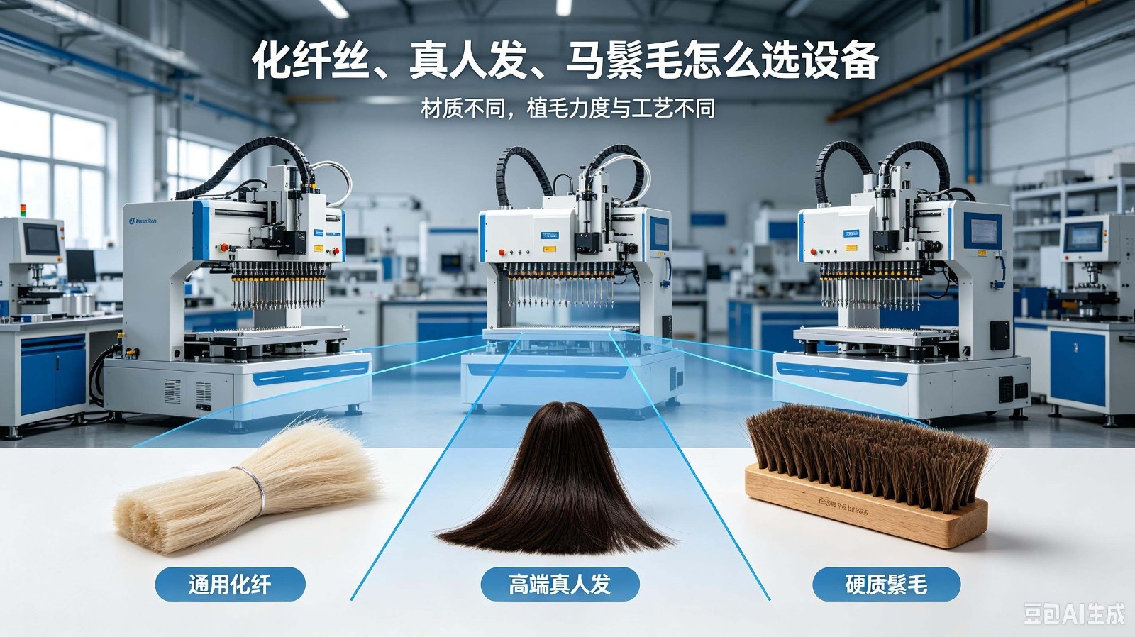 化纤丝、真人发、马鬃毛，三种毛发分别适配什...