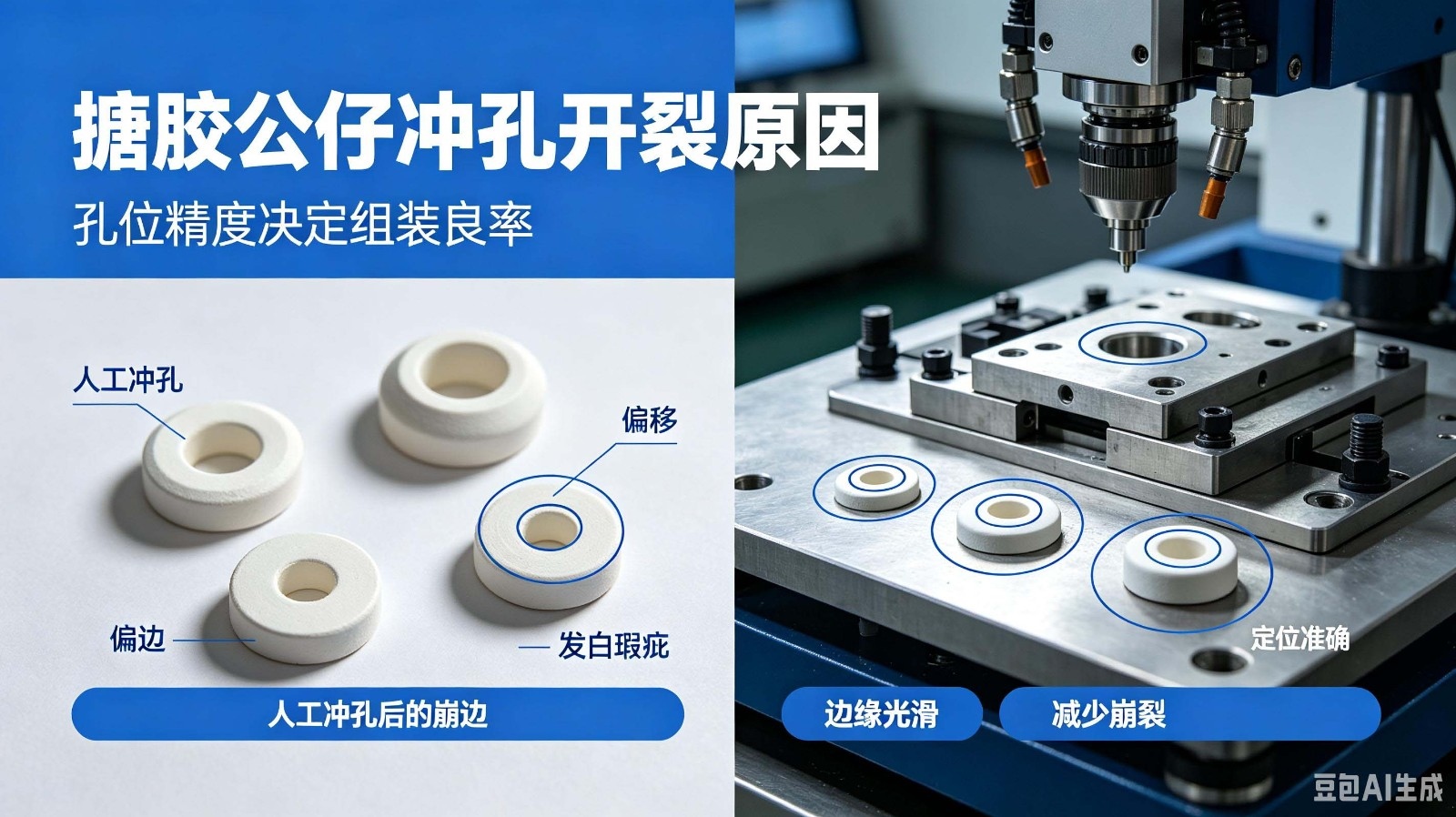 搪胶公仔冲孔开裂？大多是设备定位精度出了问题