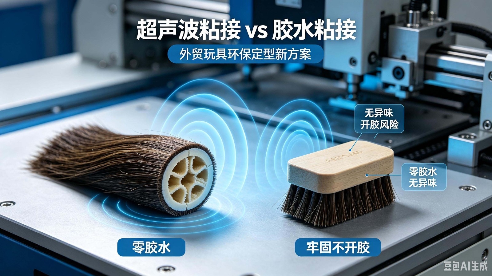超声波粘接VS胶水粘接，外贸玩具环保通关分水岭