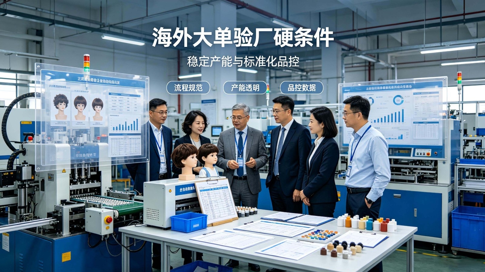 接海外假发潮玩大单，自动化设备是验厂加分硬条件